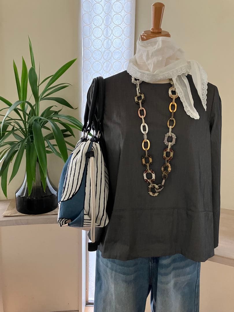 ハンドメイド swing巾着バッグ