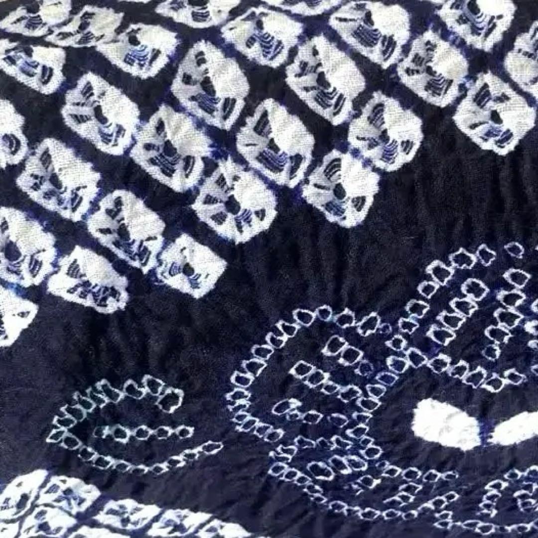 かのん 有松絞り・蜘蛛絞り　浴衣　しつけ糸付　未使用　手縫い　N120