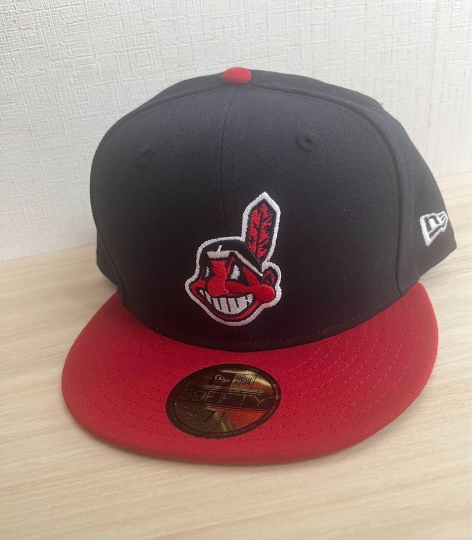 ニューエラ インディアンス キャップ 59Fifty 7 3/8 ネイビー