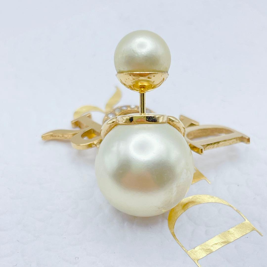 Christian Dior ピアス　トライバル　パール　ストーン　片耳