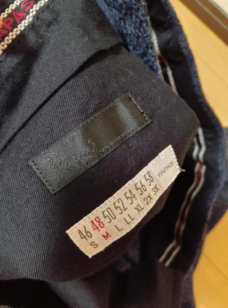 【美品】Papas Mサイズ(38) ウール混紡 ダークブルー