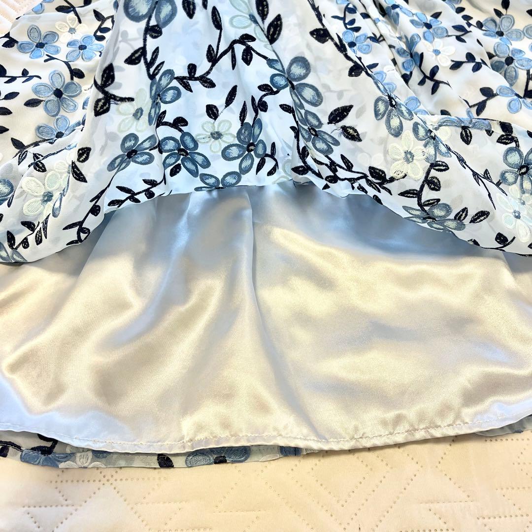 組曲　フォーマルドレス　ワンピース　花柄　刺繍　140