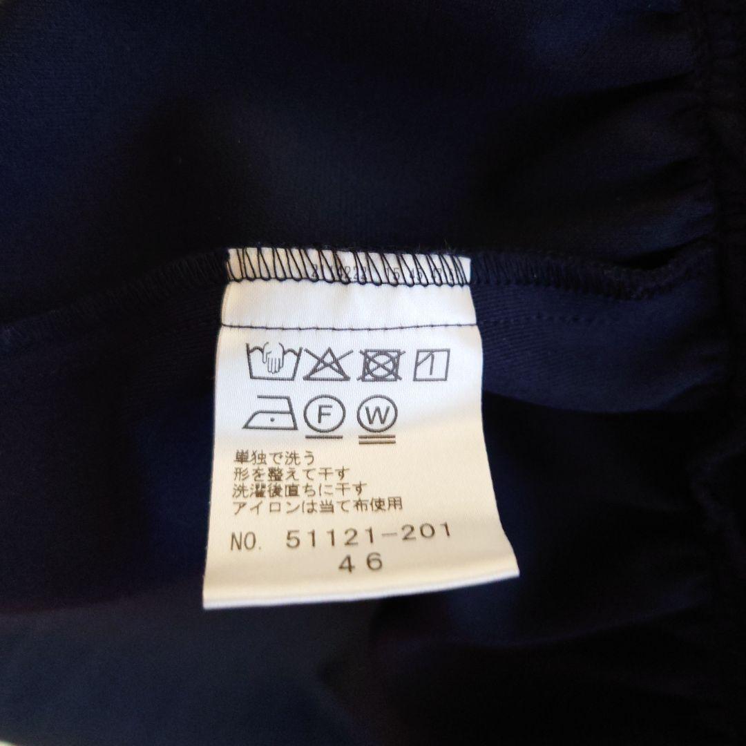 美品 大きいサイズ ♥ローズティアラ♥ フリルチュニック46ネイビー