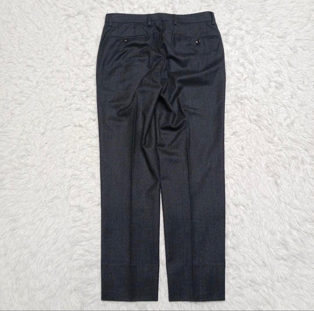 【極美品】グリーンレーベル　3ピーススーツ　イタリア　カノニコ　チャコール　44