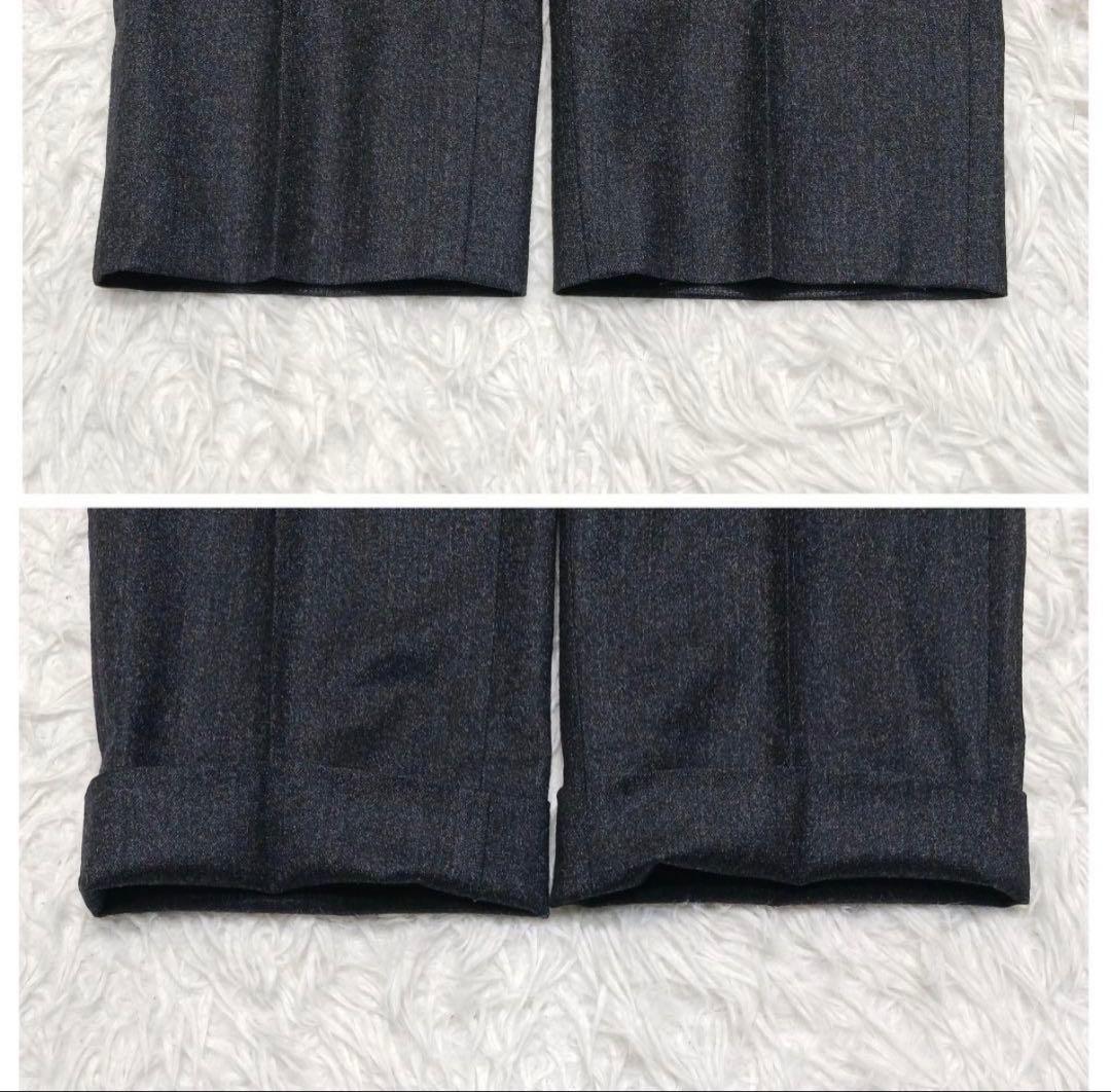 【極美品】グリーンレーベル　3ピーススーツ　イタリア　カノニコ　チャコール　44