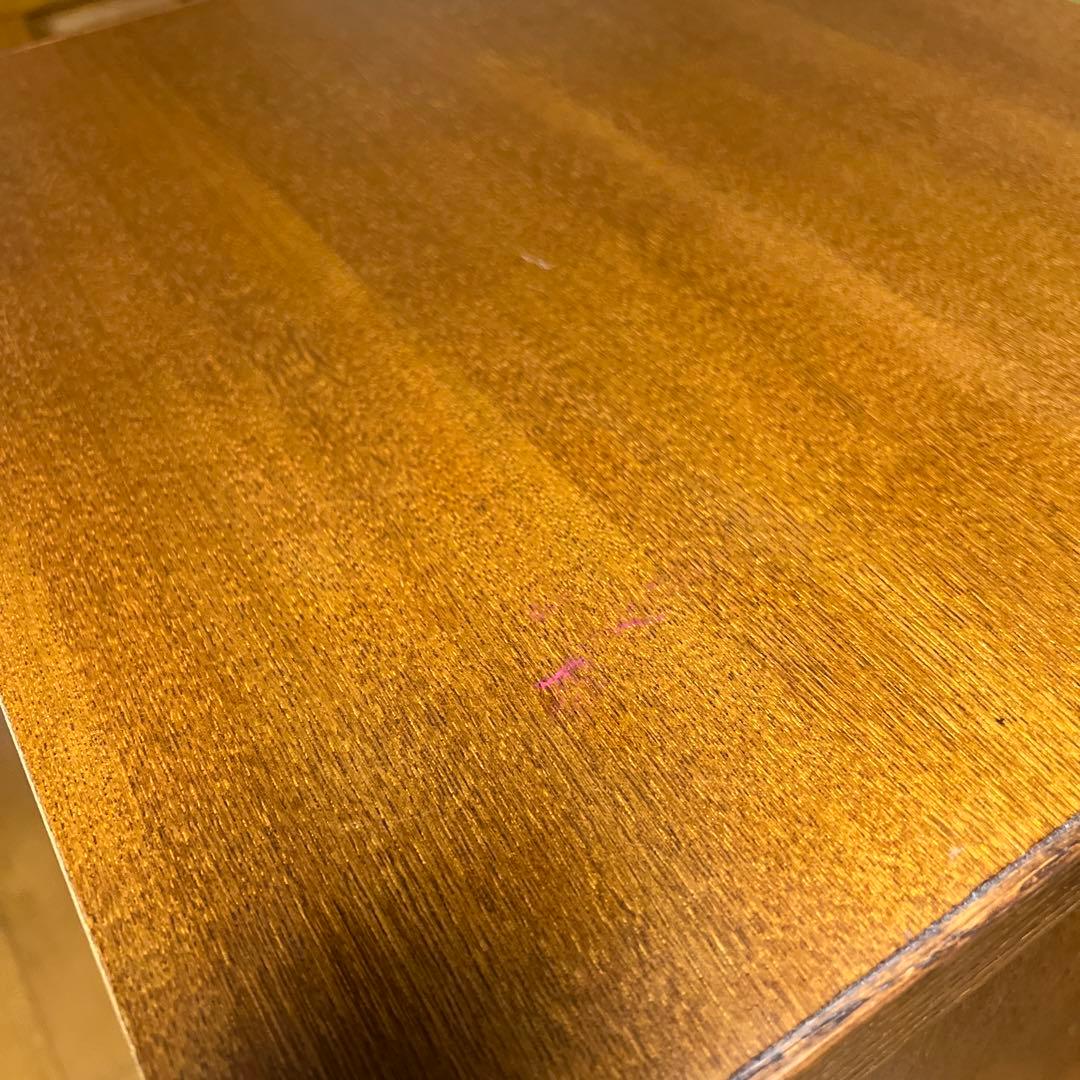 ダークブラウン木製スリムチェスト 9引き出し