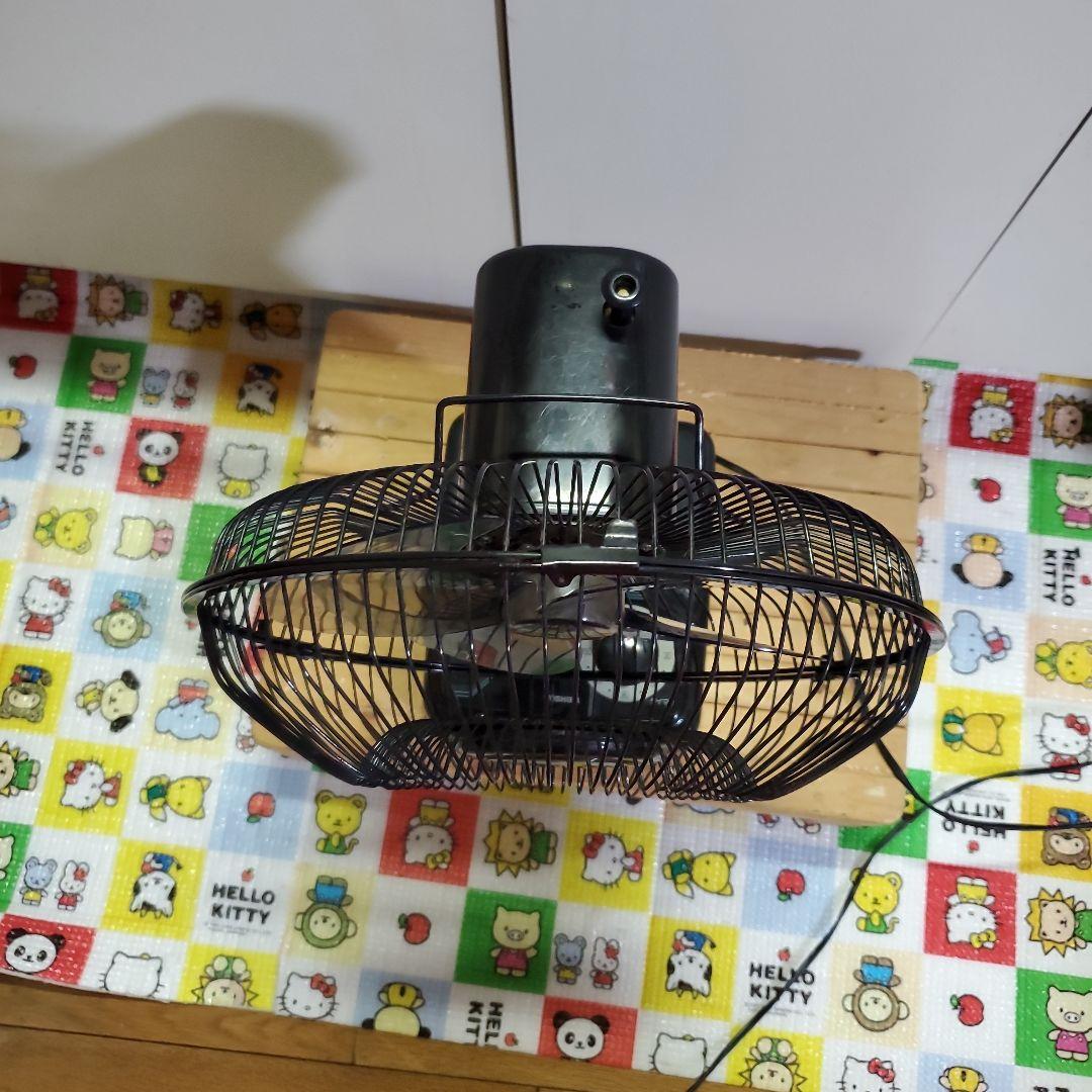 TOSHIBA　昭和レトロミニ扇風機　動作品　レア　まるで黒電話　漆黒　希少