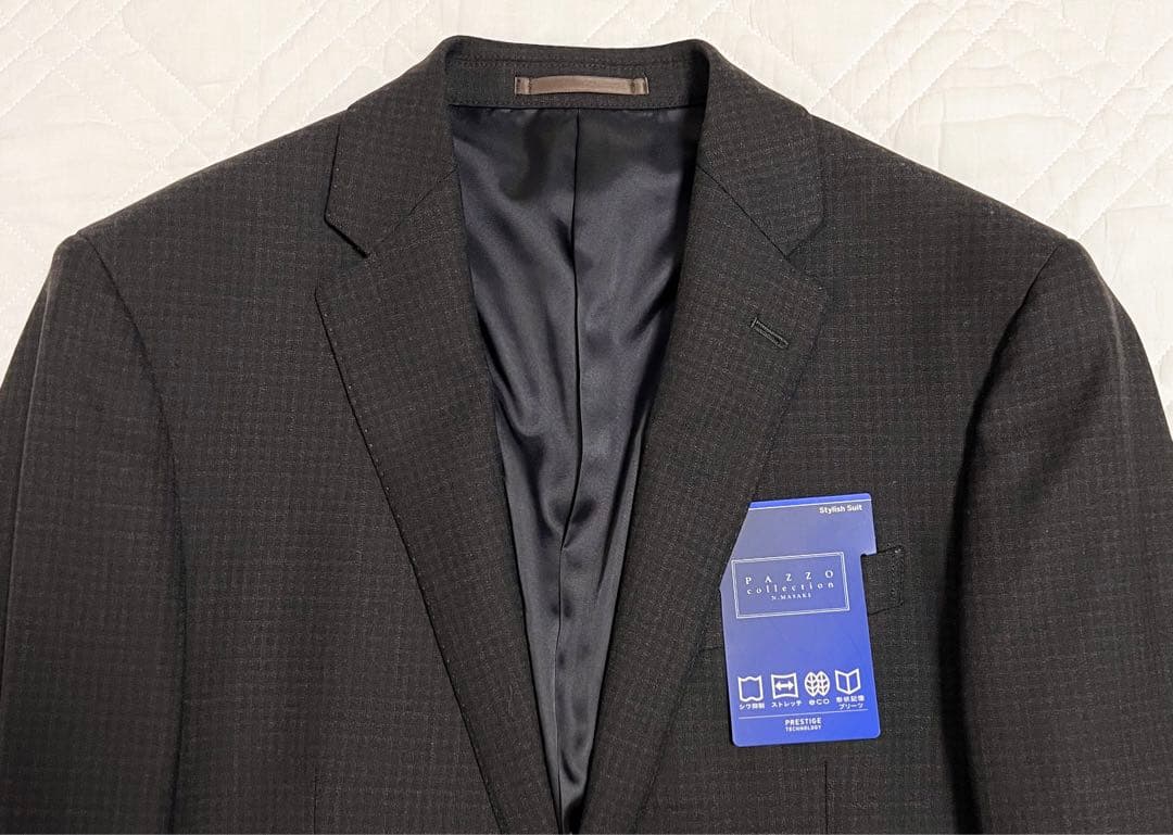 新品 タグ付き PAZZO ツーパンツ スーツ ブラウン ブラック チェック