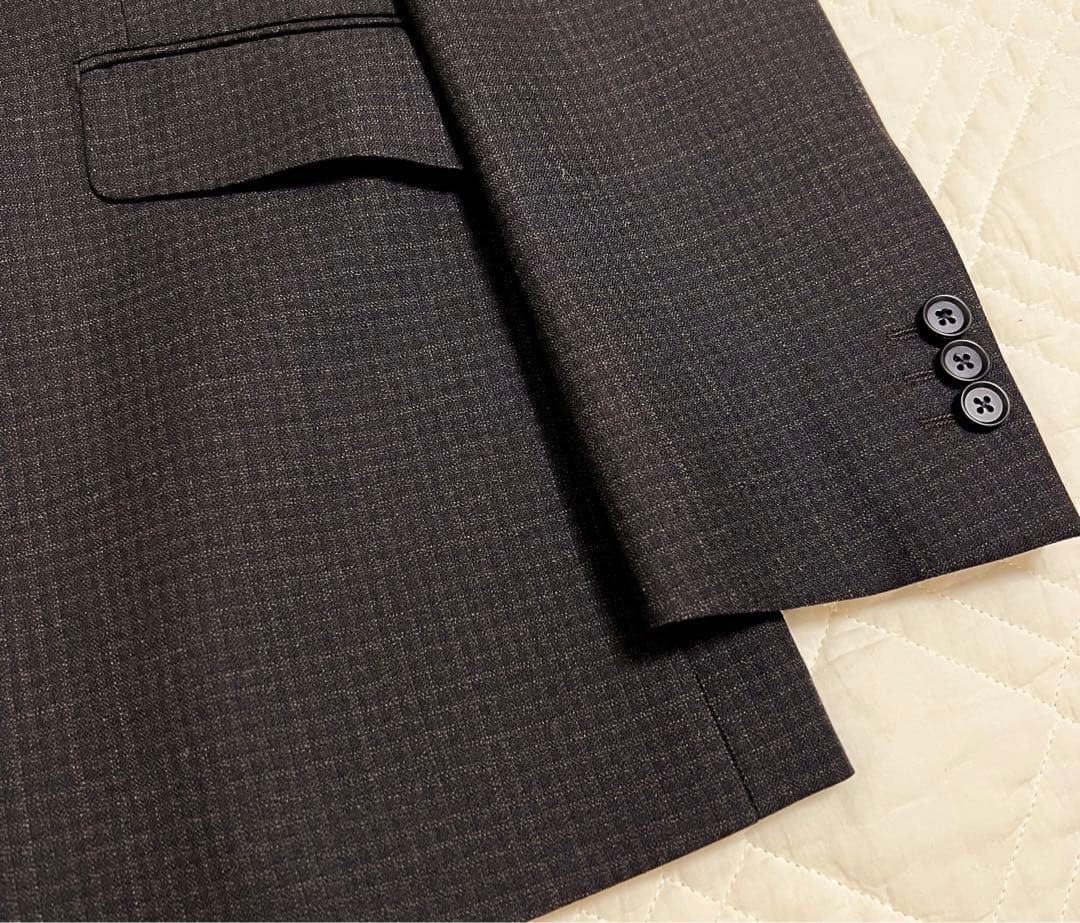 新品 タグ付き PAZZO ツーパンツ スーツ ブラウン ブラック チェック