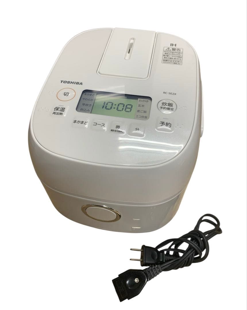 美品 2024年製 TOSHIBA 炊飯器 3合炊き RC-5E2X ホワイト