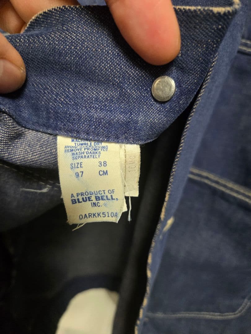 70s BLUE BELL Wrangler デニムカバーオール 38