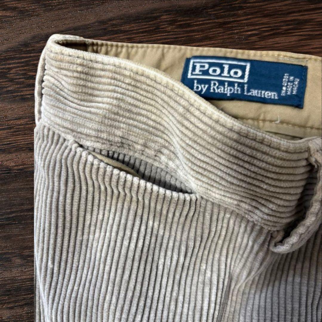 ​【至極】マカオ製 ポロラルフローレン 太畝コーデュロイ シンチバック 34L