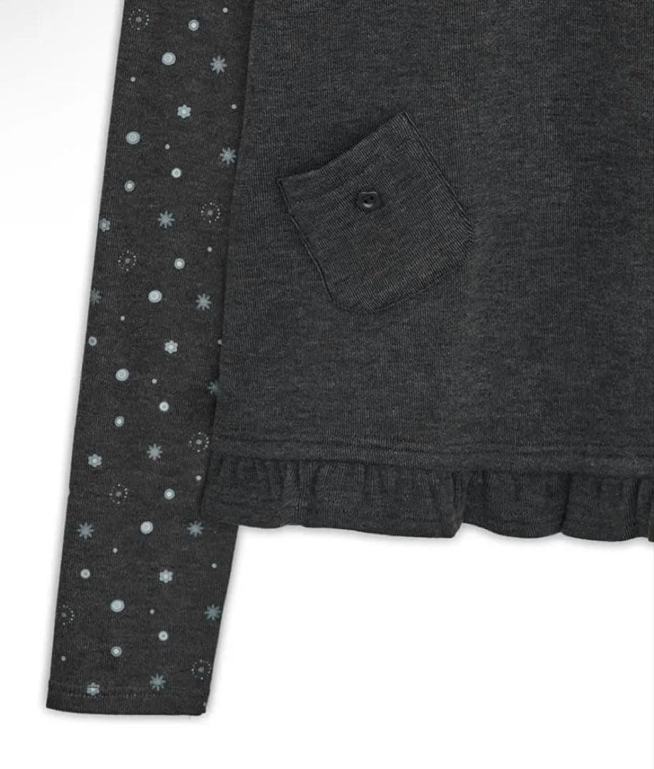 トップス HUG YOUR SKIN Flower Button Polar Top