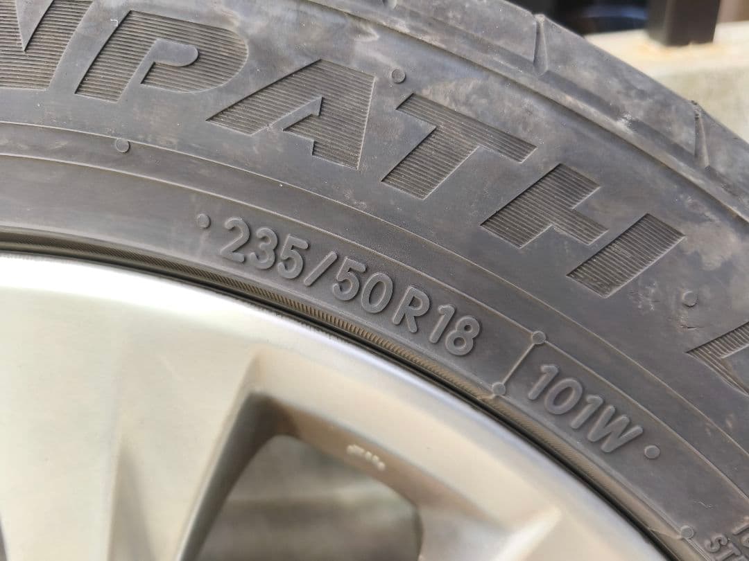 【送料込】アルファード純正ホイール、夏タイヤ４本セット