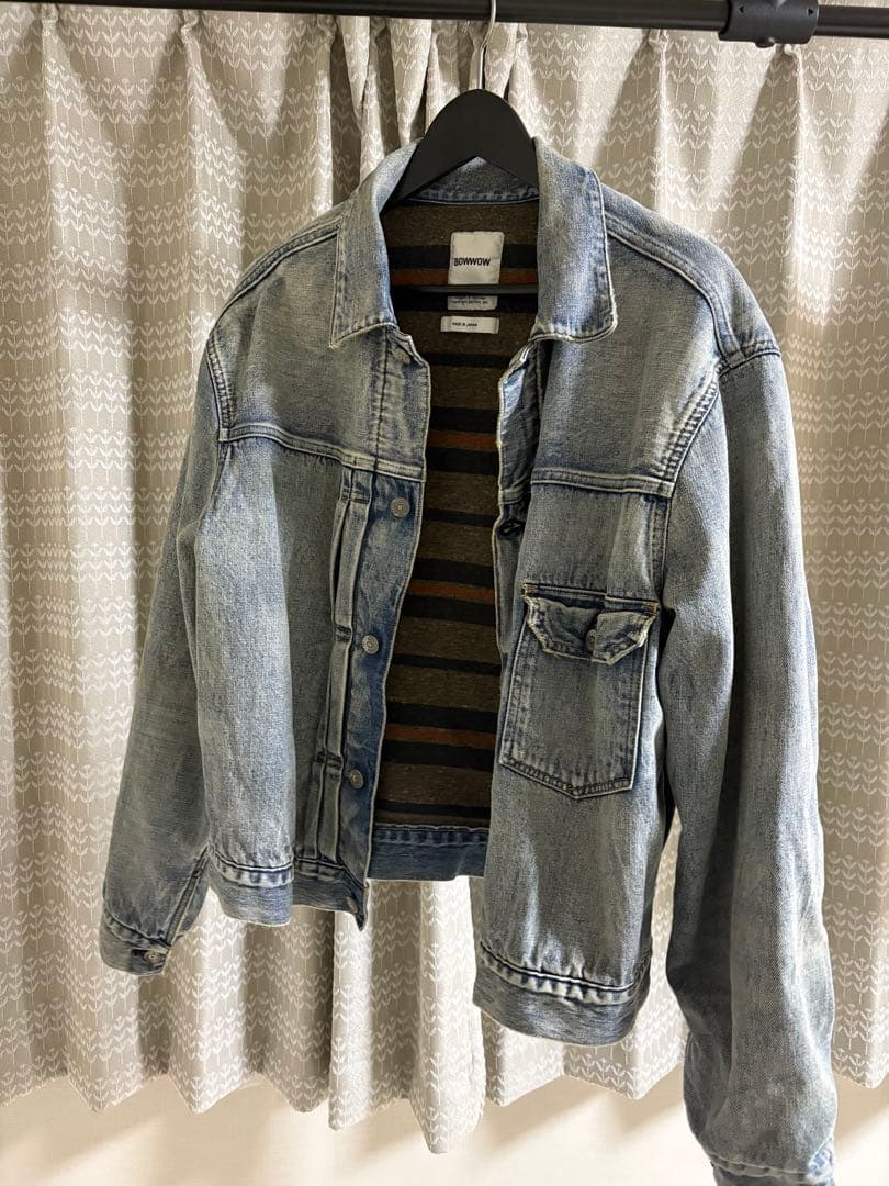 ジャケット・アウター BOW BOW BLANKET LINED DENIM JACKET L