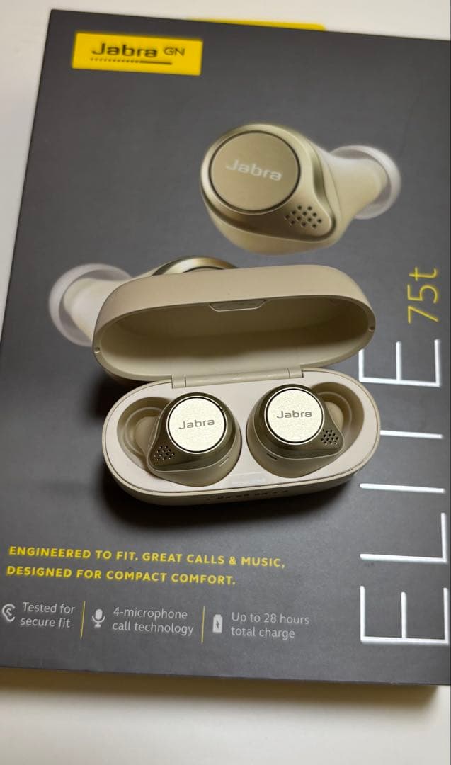 Jabra Elite 75t ワイヤレスイヤホン ベージュ