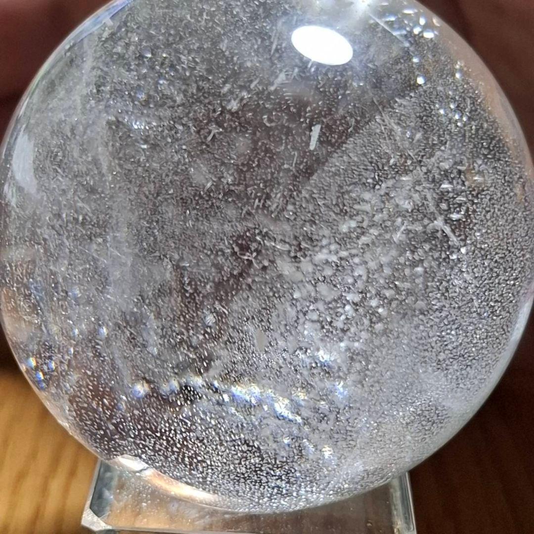 極美！AAAグレード　レムリアンシード　クリスタル丸玉　スフィア　台座付き