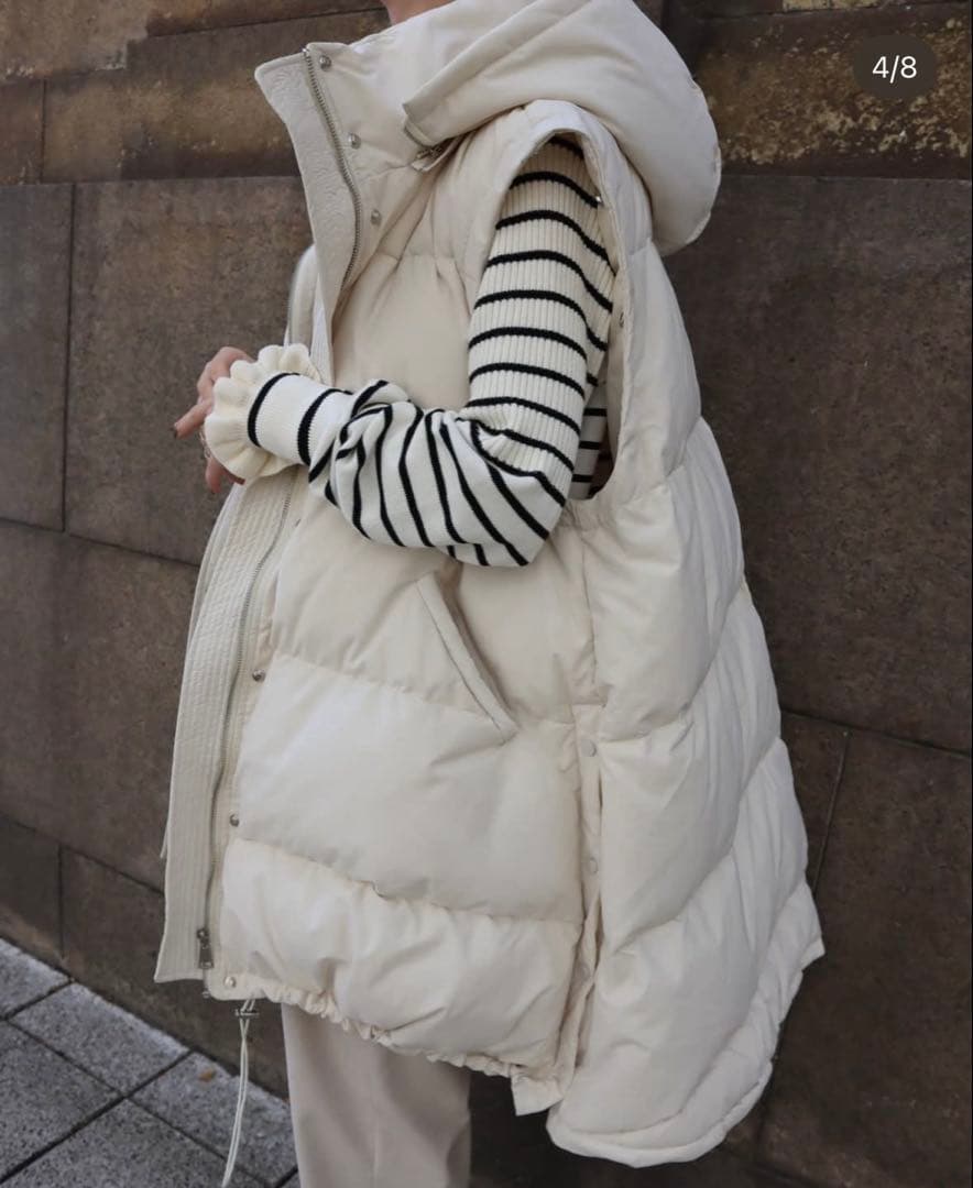 美品　MACHATT ボーダードッキングプルオーバー