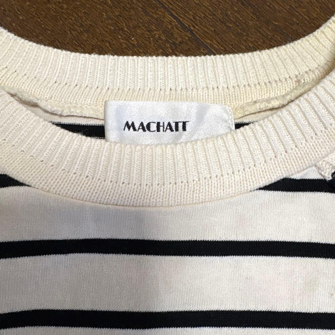 美品　MACHATT ボーダードッキングプルオーバー