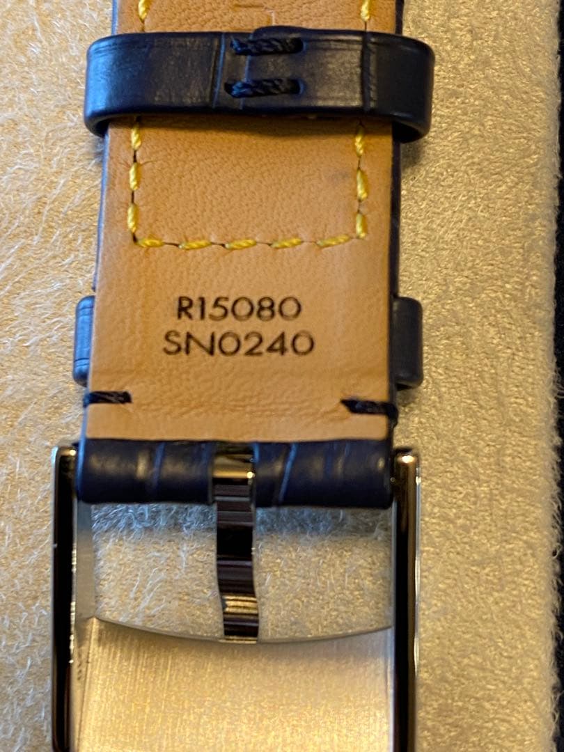 ルイヴィトン　タンブール【高級クロコダイル革】ベルト L サイズ(美品)ネイビー