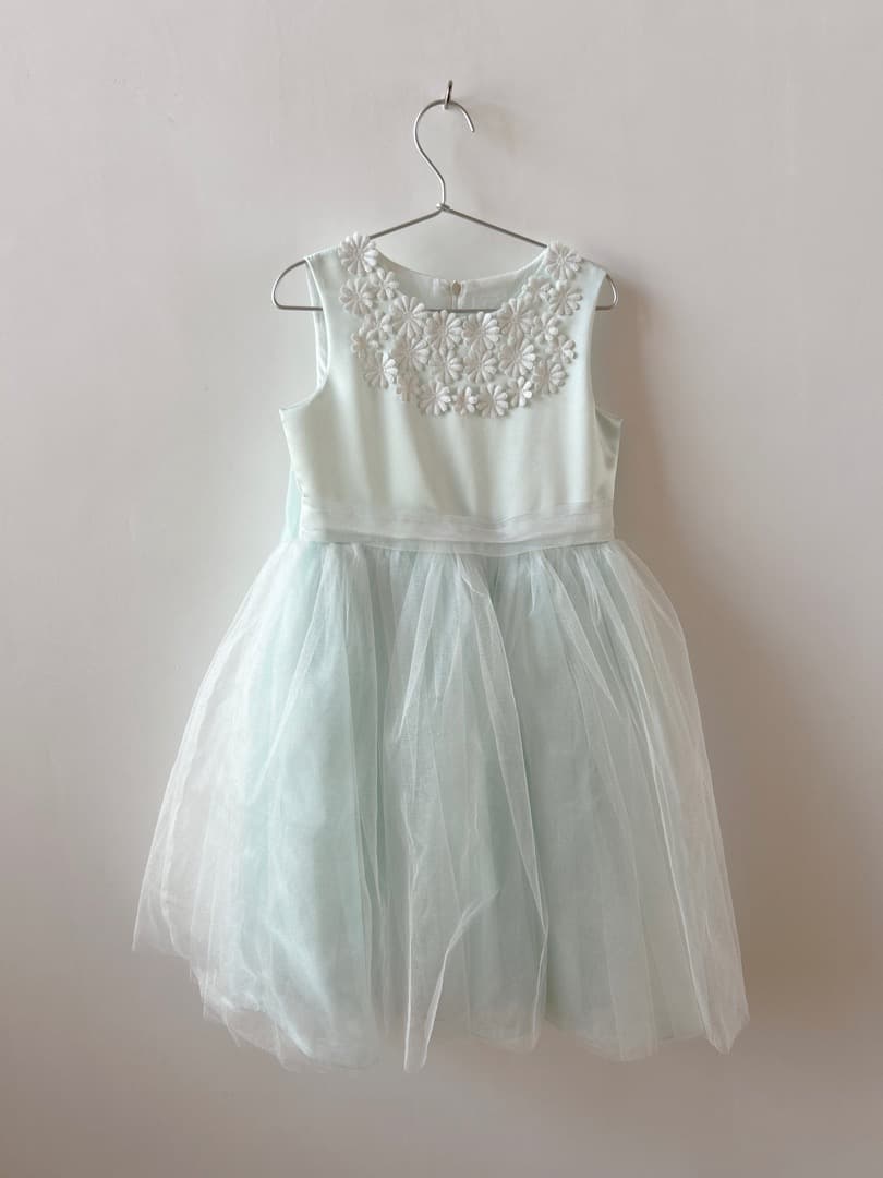 DRESCCO ミントフラワーレースドレス＆ヘッドアクセサリー