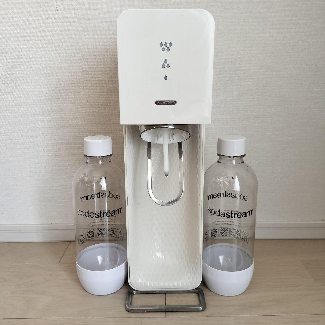 SodaStream 炭酸水メーカー ホワイトボトル 2本付き