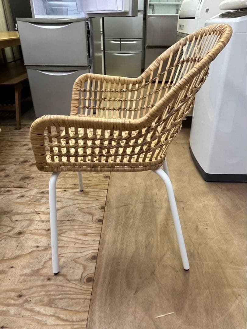 IKEA ニルソーヴェ チェア ダイニングチェア 籐の椅子 クッション