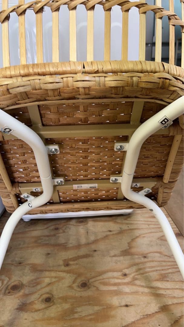 IKEA ニルソーヴェ チェア ダイニングチェア 籐の椅子 クッション