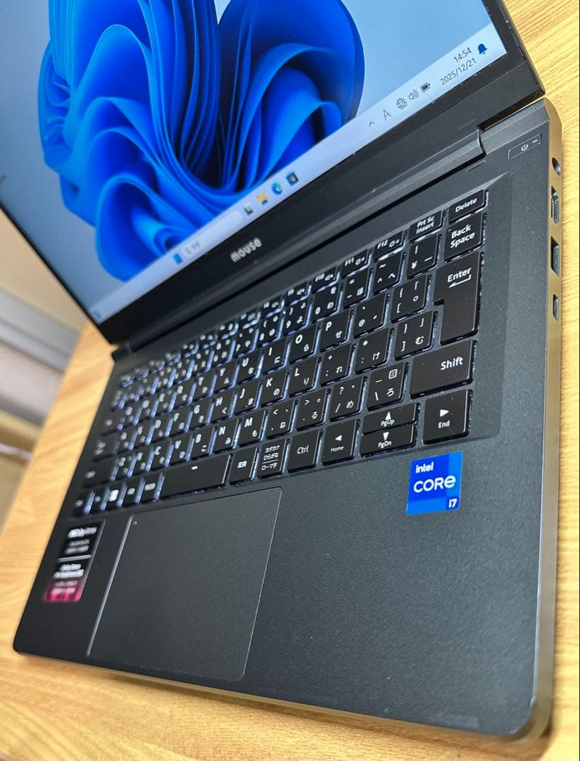Mouse ノートPC i7 gen12, 16/512, サクサク動く