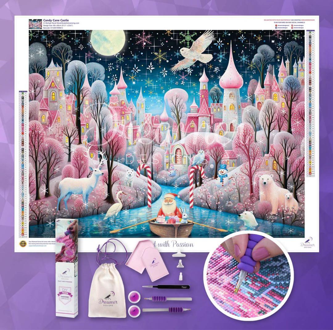 ドリーマーデザイン　CandyCaneCastle　#ダイヤモンドアートクラブ