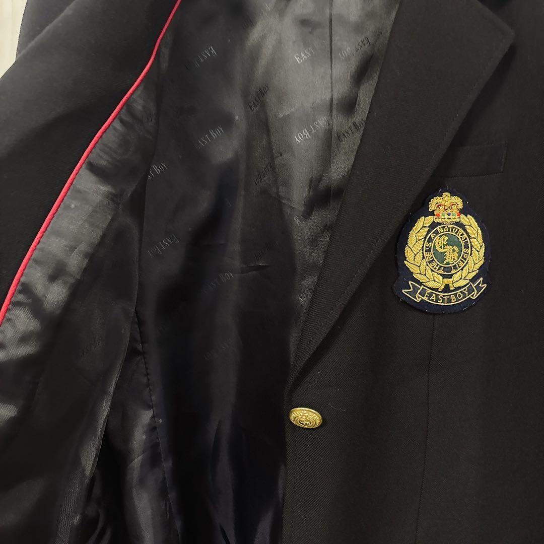 美品★イーストボーイ 紺ブレザー 金ボタン ジャケット 9号 エンブレム