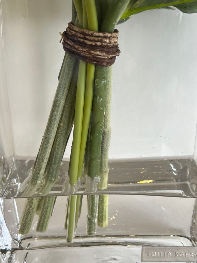 【エミリオロバ・ 春らしいラナンキュラスとグリーン… ガラス花瓶付き】