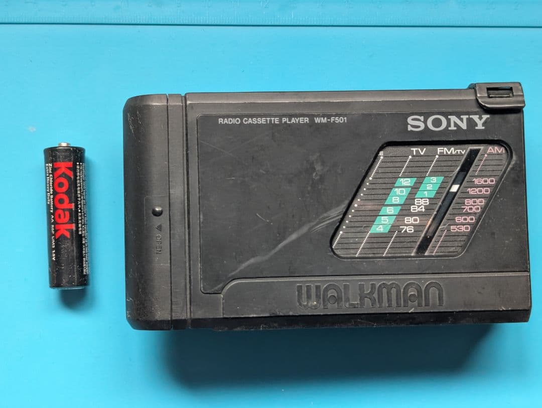 1987年式！　Sony　WM-F501　ウォークマン　カセットテープ　ソニー