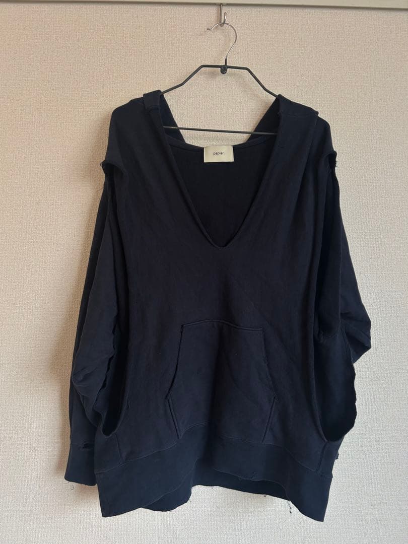 papier ネイビー　パーカー