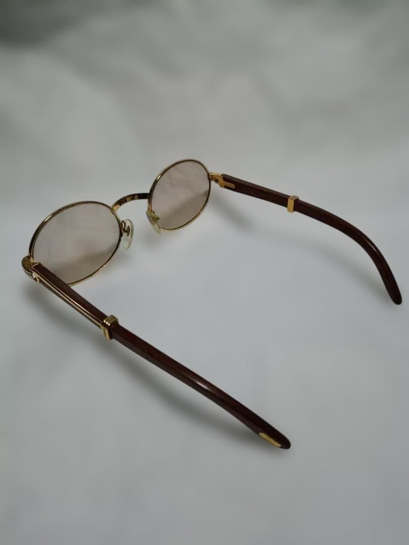 cartier カルティエ ジベルニ サングラス ウッド 140b 53■22