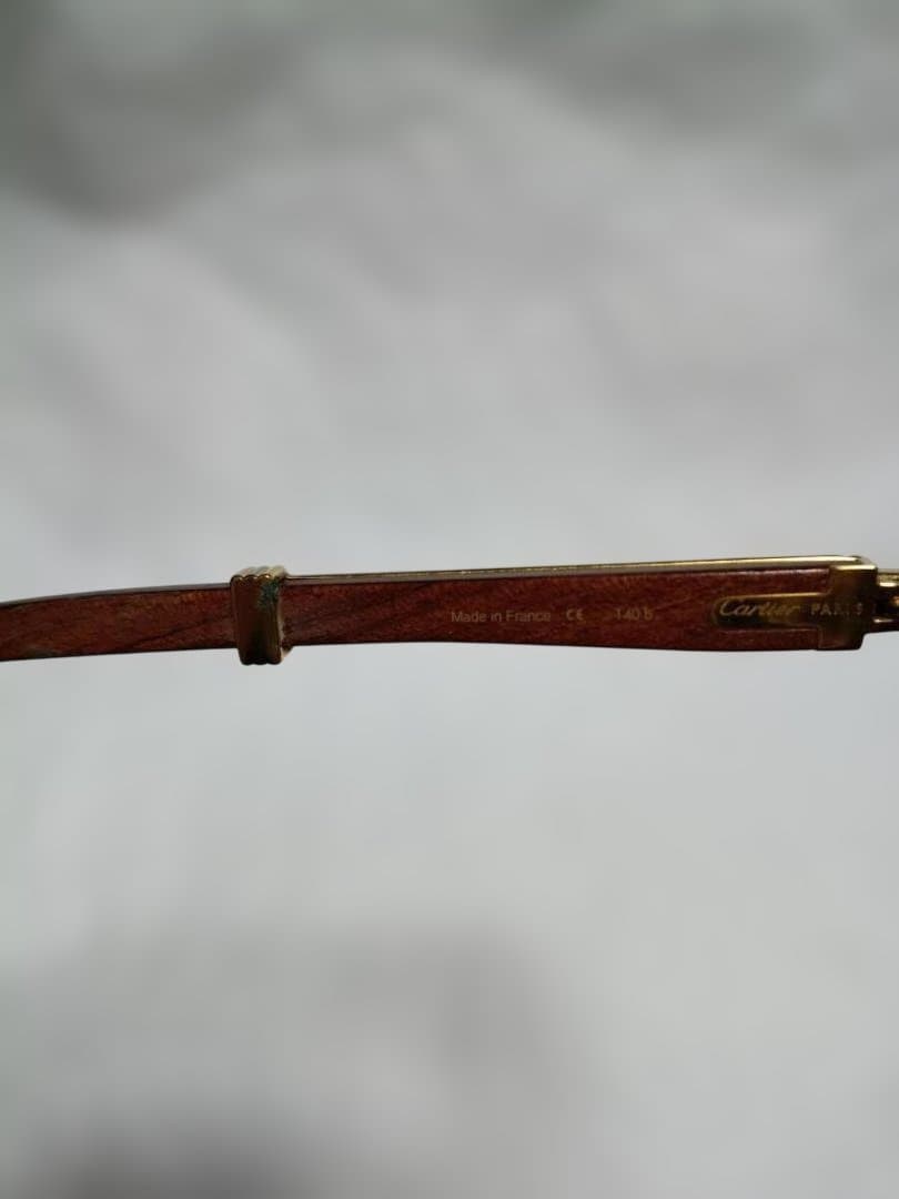 cartier カルティエ ジベルニ サングラス ウッド 140b 53■22