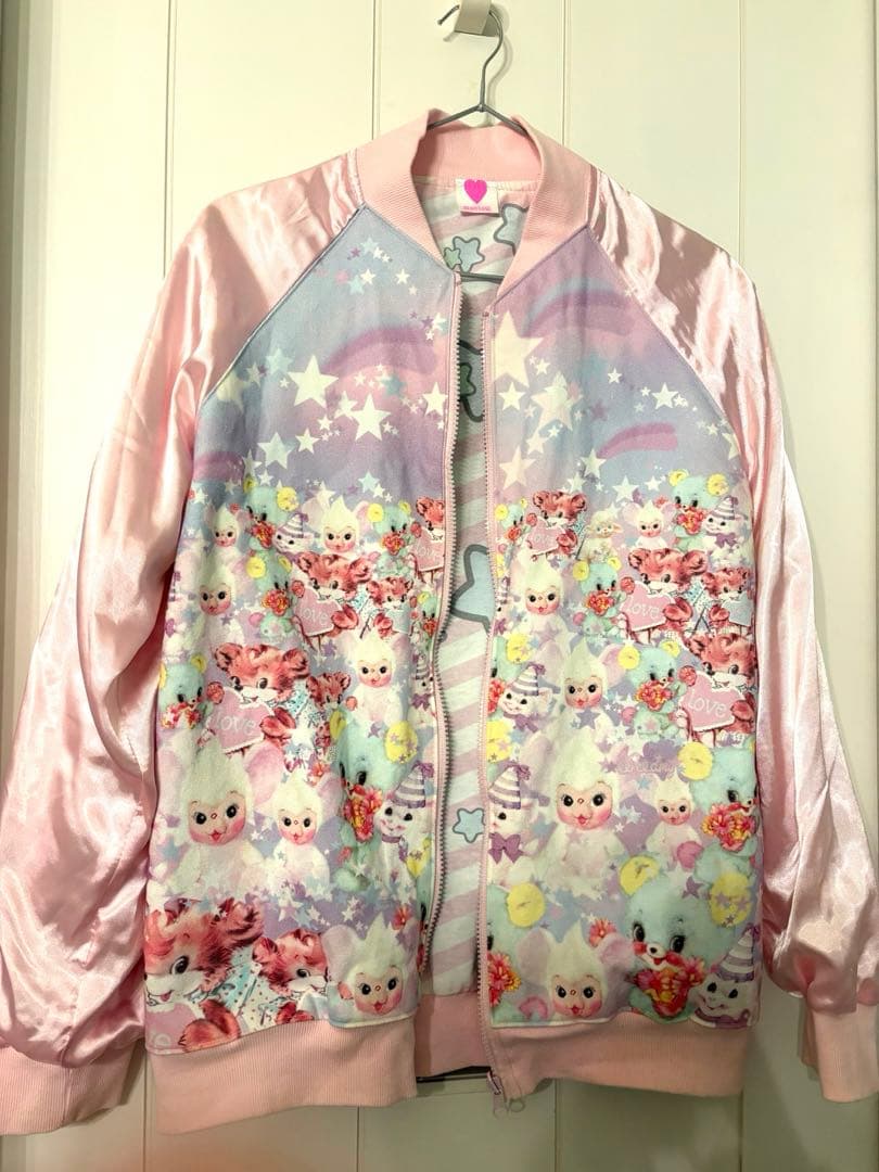 パステル　スカジャン　リバーシブル　レトロアニマル　ManiaQ マニアック