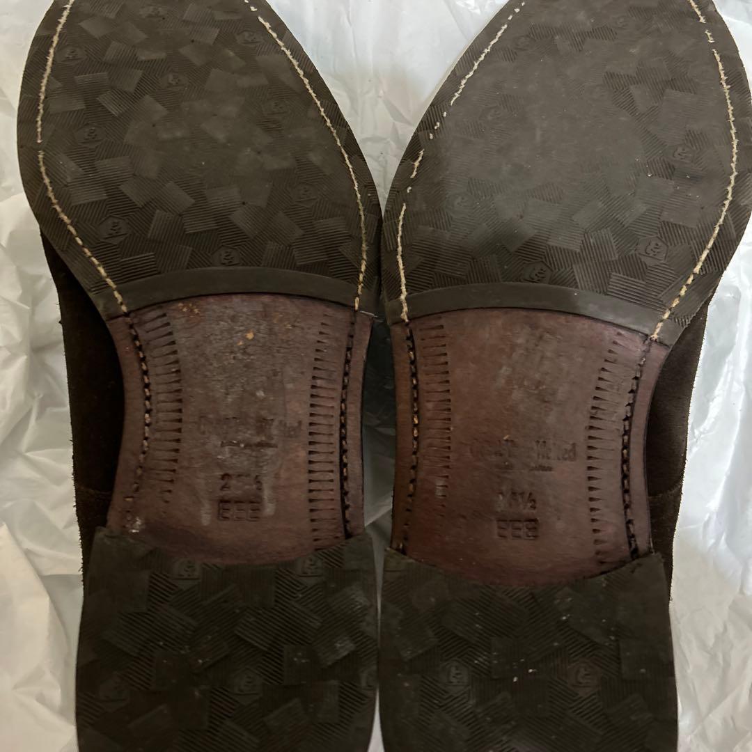 スコッチグレインスエードダークブラウン革靴26 1/2