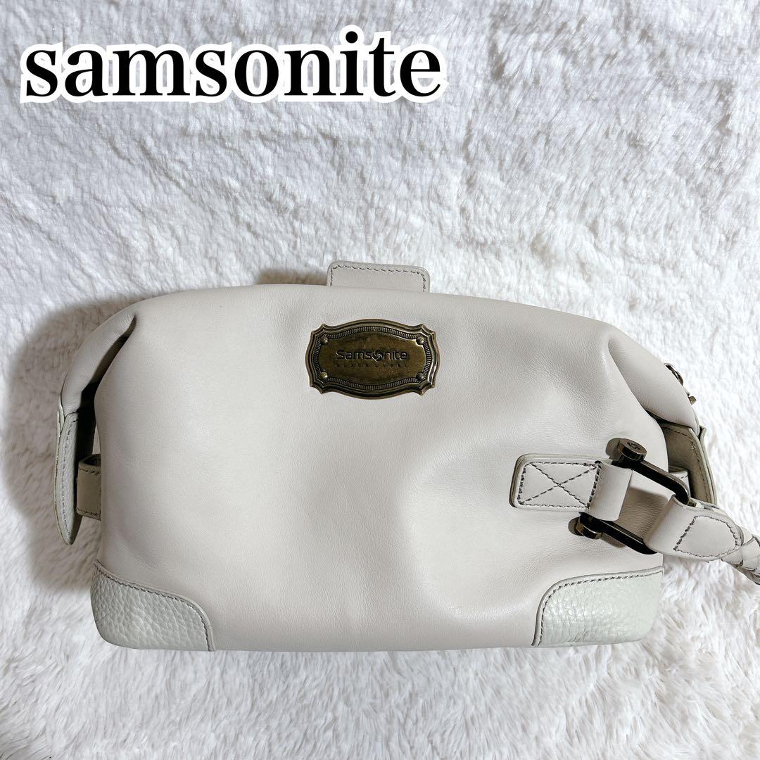 【希少】サムソナイト samsonite BLACK LABELハンドバッグ　白