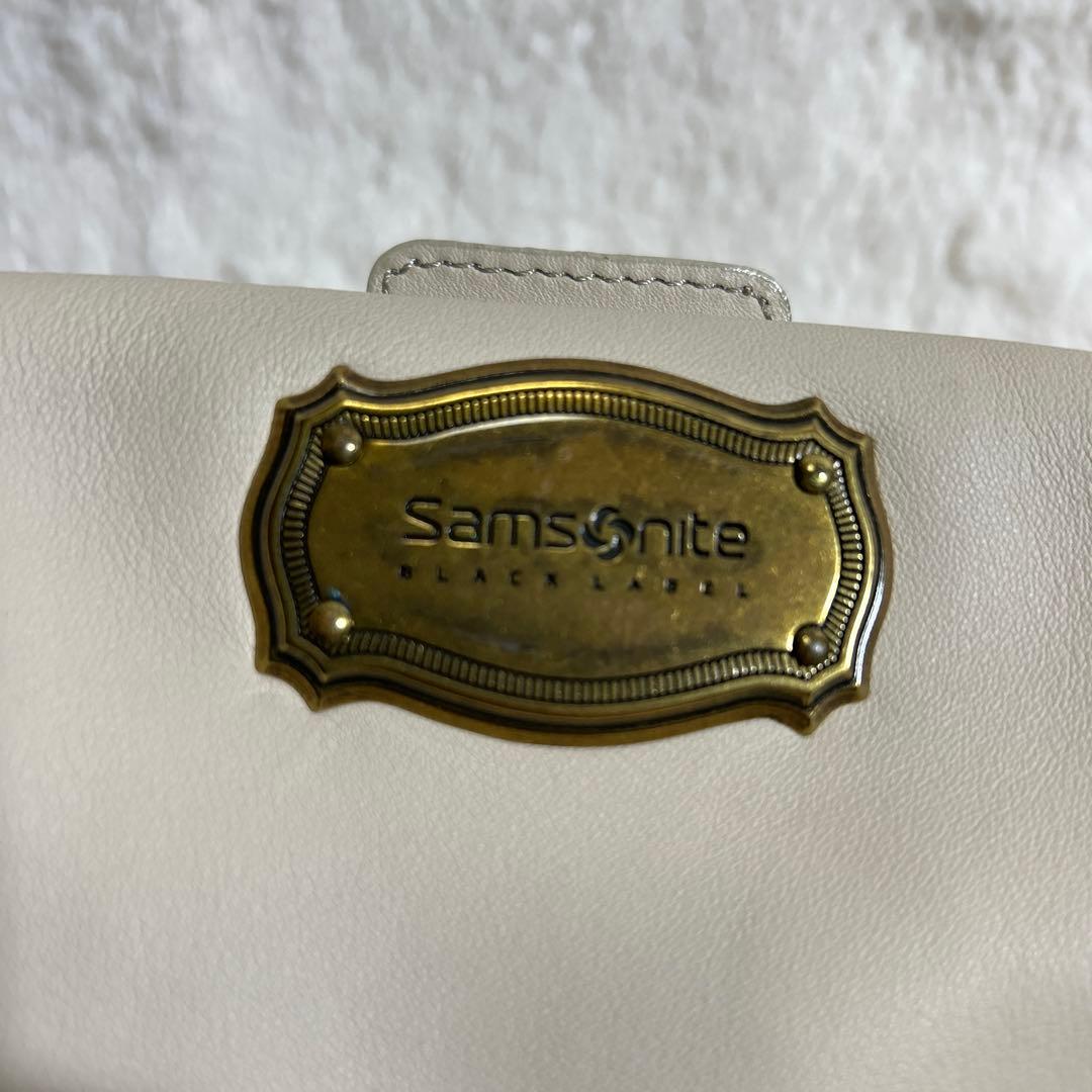 【希少】サムソナイト samsonite BLACK LABELハンドバッグ　白
