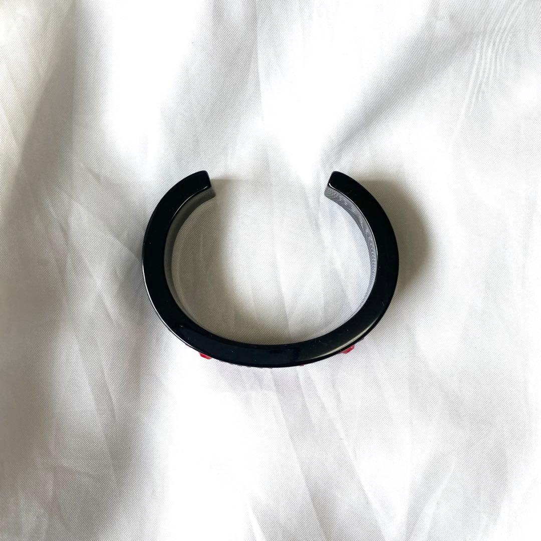 極美品　Christian Dior バングル　ロゴ　ラインストーン　人気