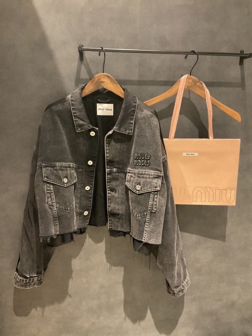 MIU MIUクロップドデニムジャケット