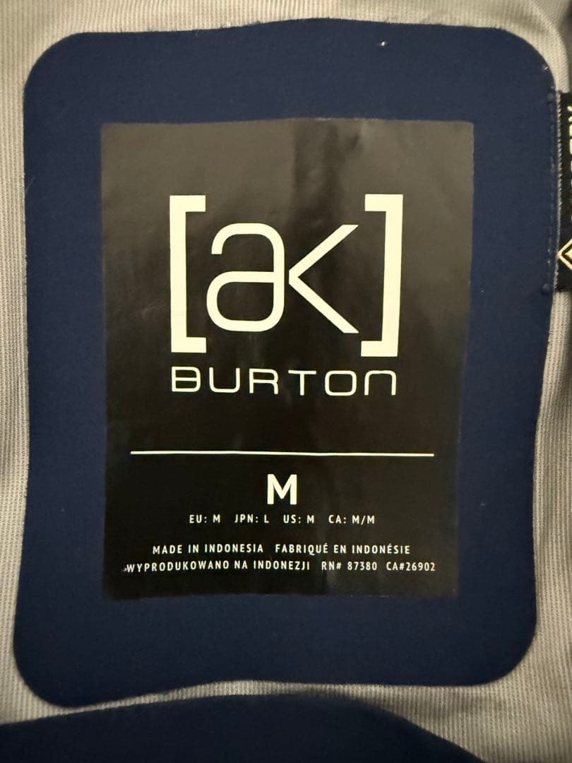 ウィメンズ　[ak] BURTON GORETEX 2L ビブパンツM ネイビー