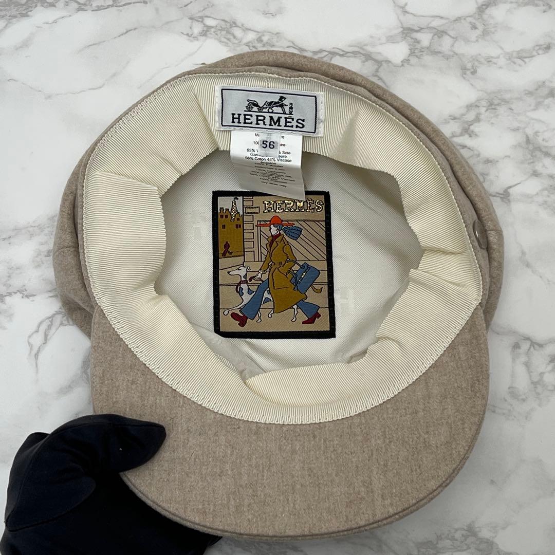 エルメス セリエ キャスケット 帽子 ベージュ HERMES