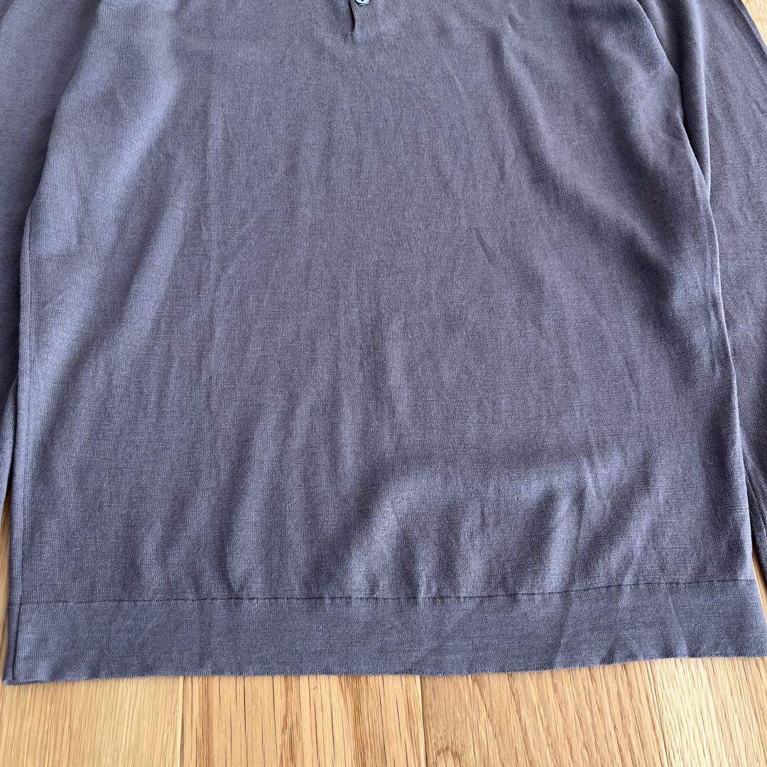 ジョンスメドレー ヘンリーネック クルーネック ニット セーター　ブラウン