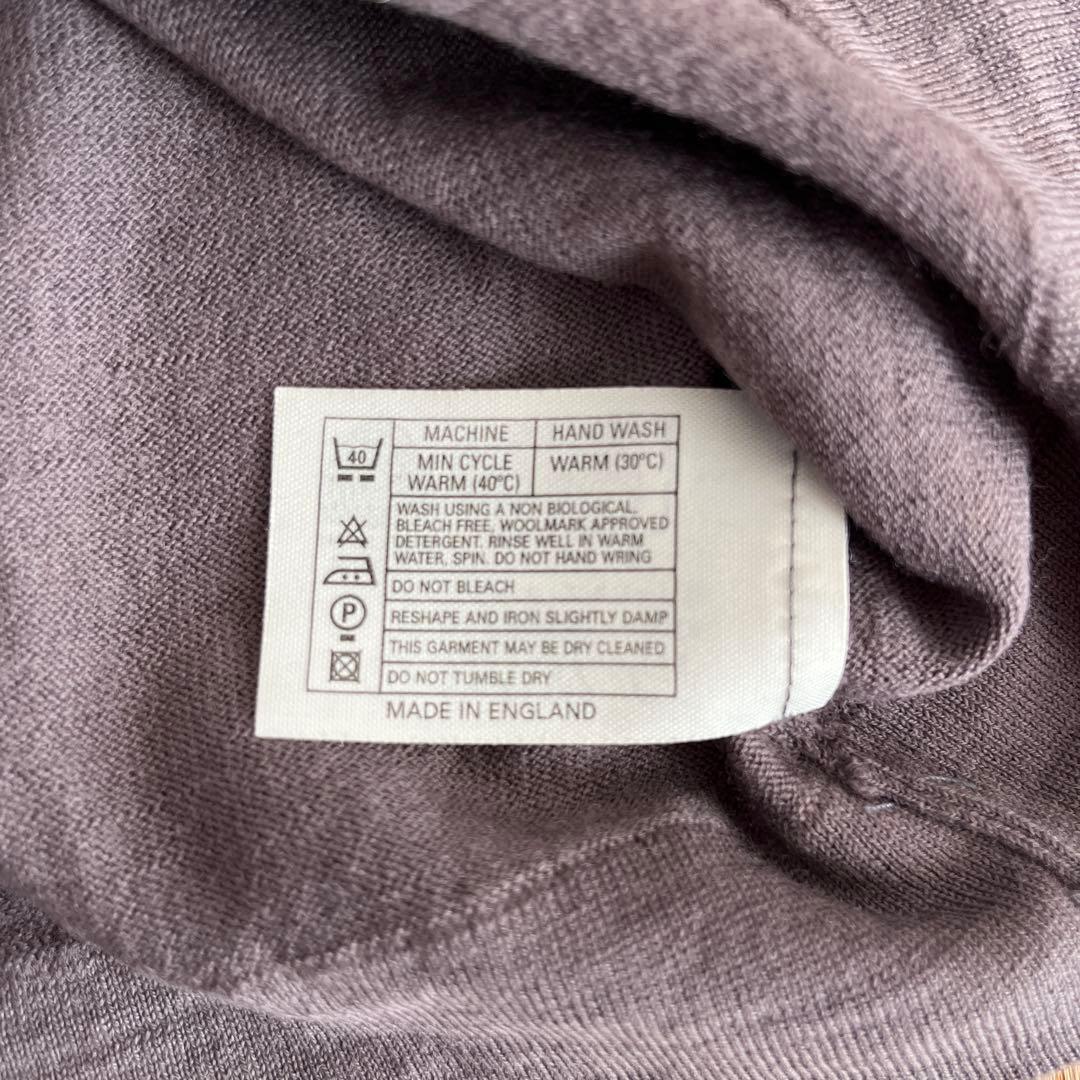 ジョンスメドレー ヘンリーネック クルーネック ニット セーター　ブラウン