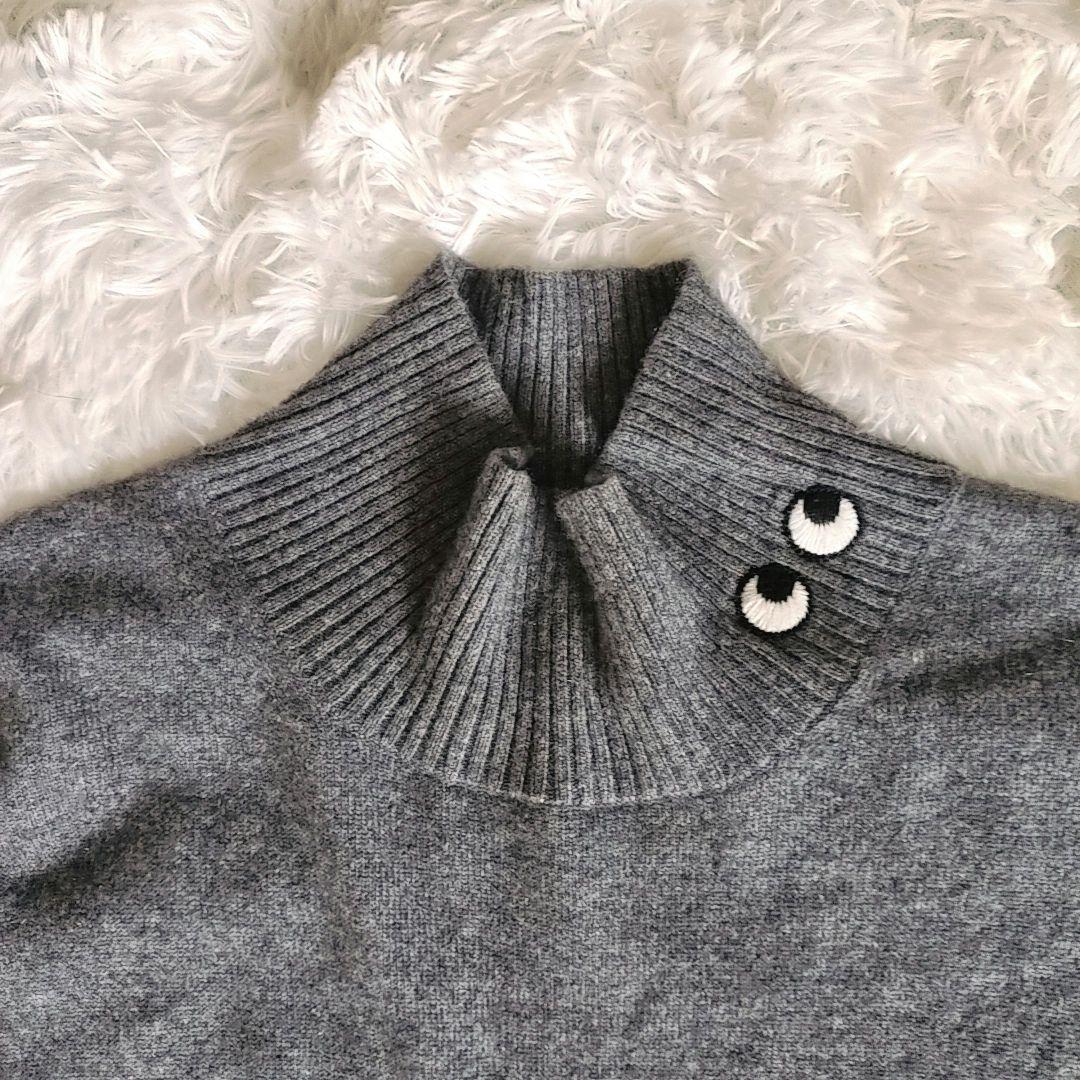 【ユニクロ アニヤハインドマーチ】 モックネック カシミヤ セーター サイズL