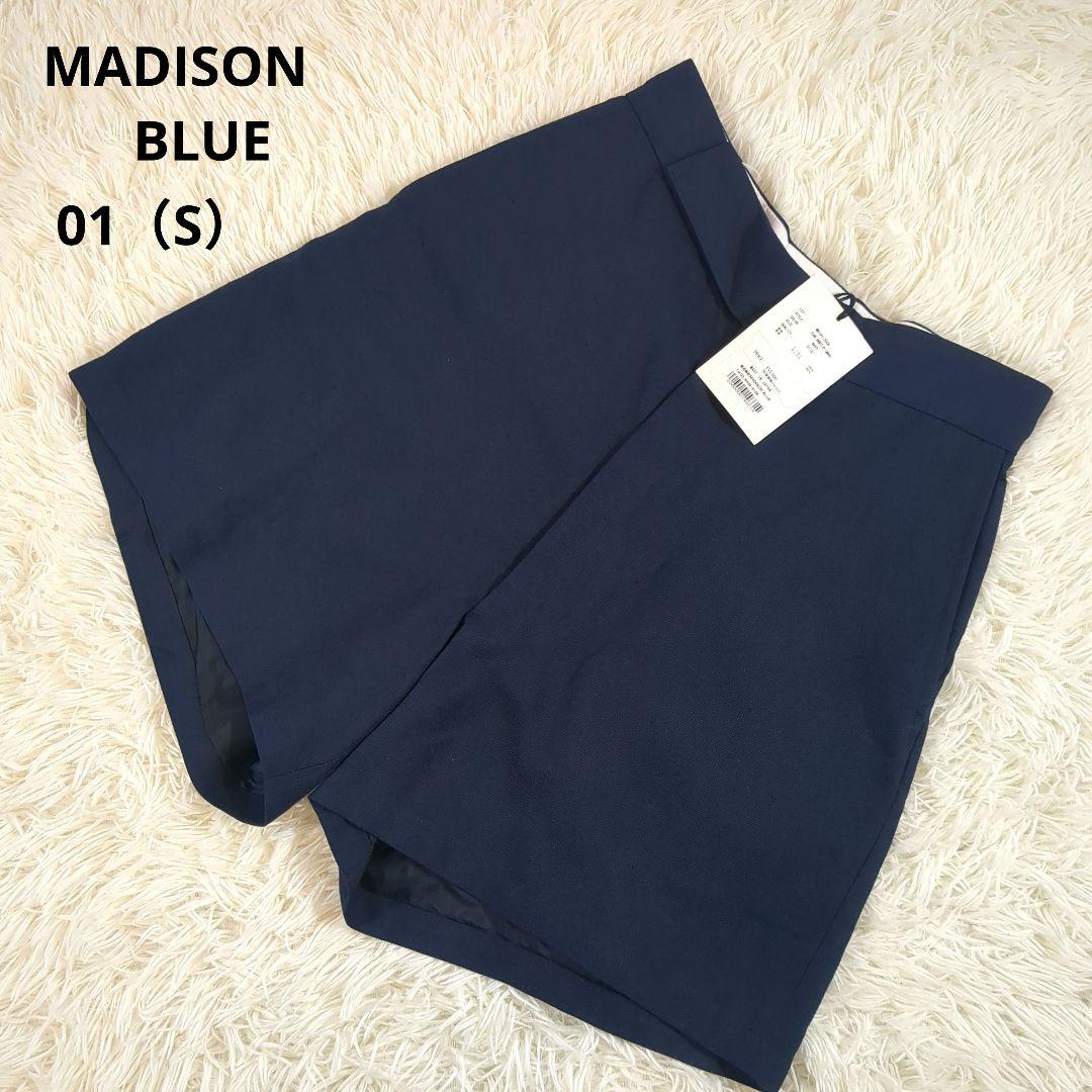 タグ付き★MADISON　BLUE　マディソンブルー　フレアショートパンツ　紺
