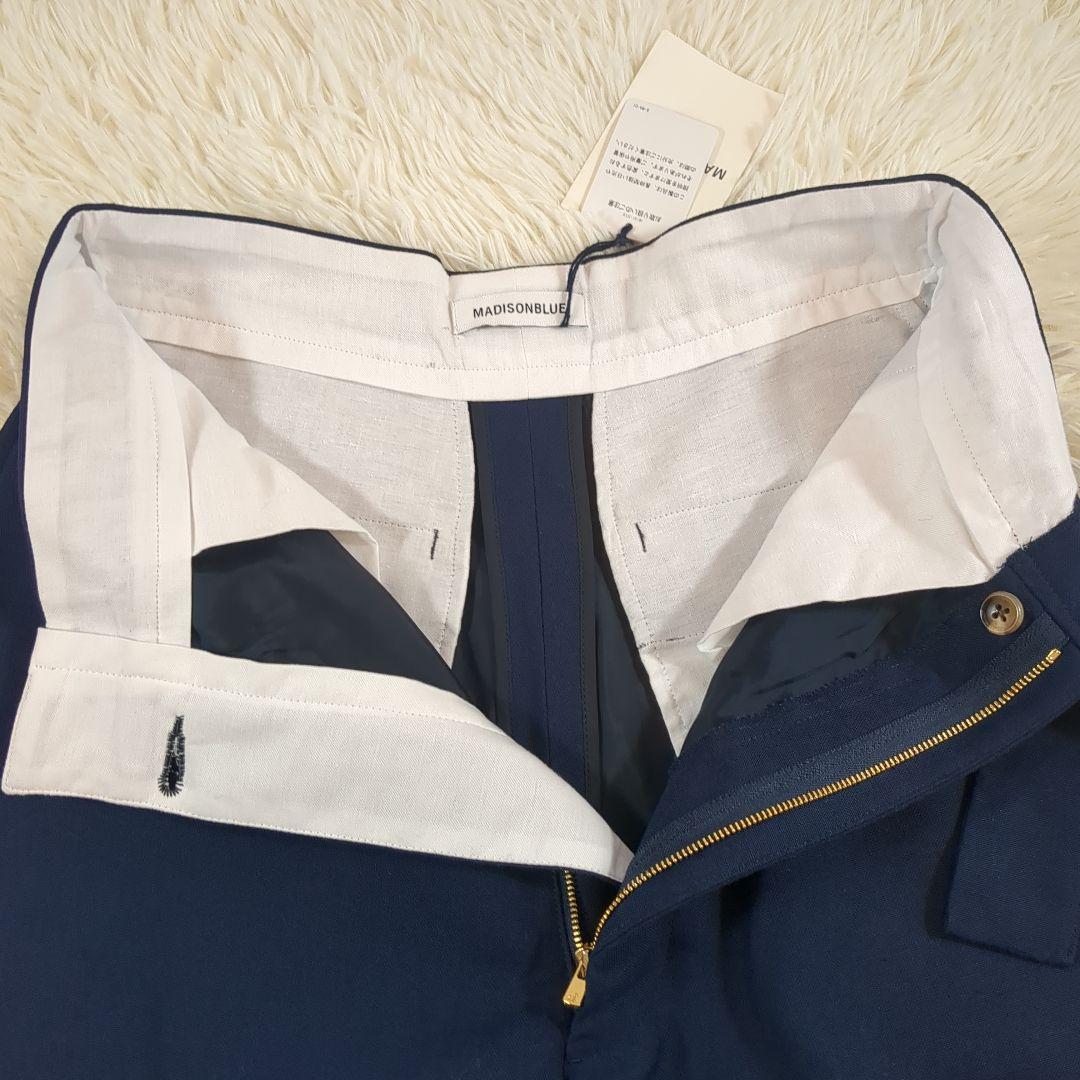 タグ付き★MADISON　BLUE　マディソンブルー　フレアショートパンツ　紺