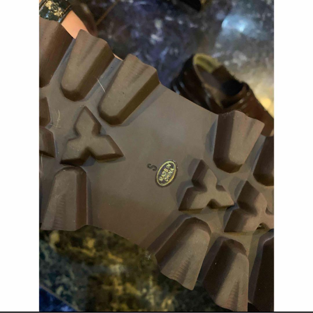 〆　Darich ダーリッチ エナメルプラットフォームローファー ブラウン 靴